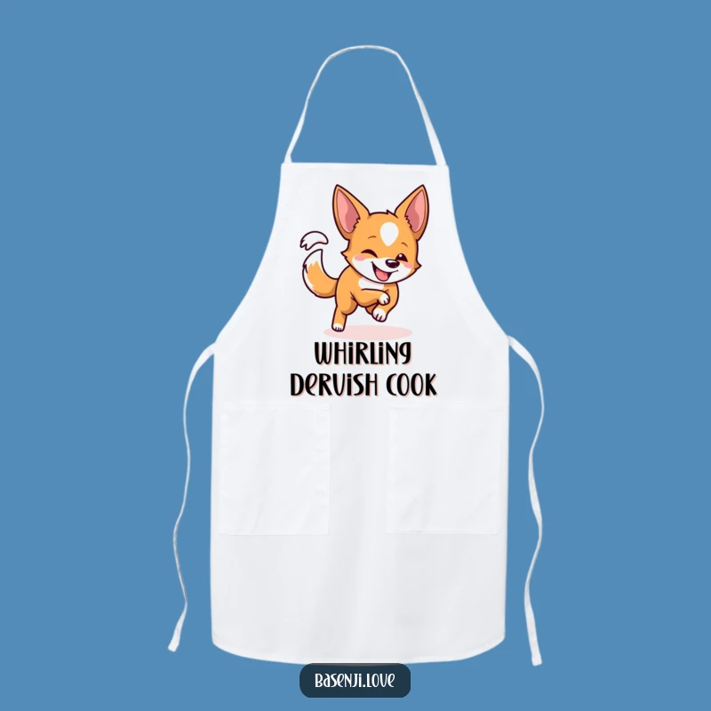 Funny Spinning Basenji Apron: Cook with Playful Energy!
