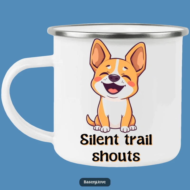 Adventure Ready Funny Basenji Joy Camping Mug: Sip and Smile!