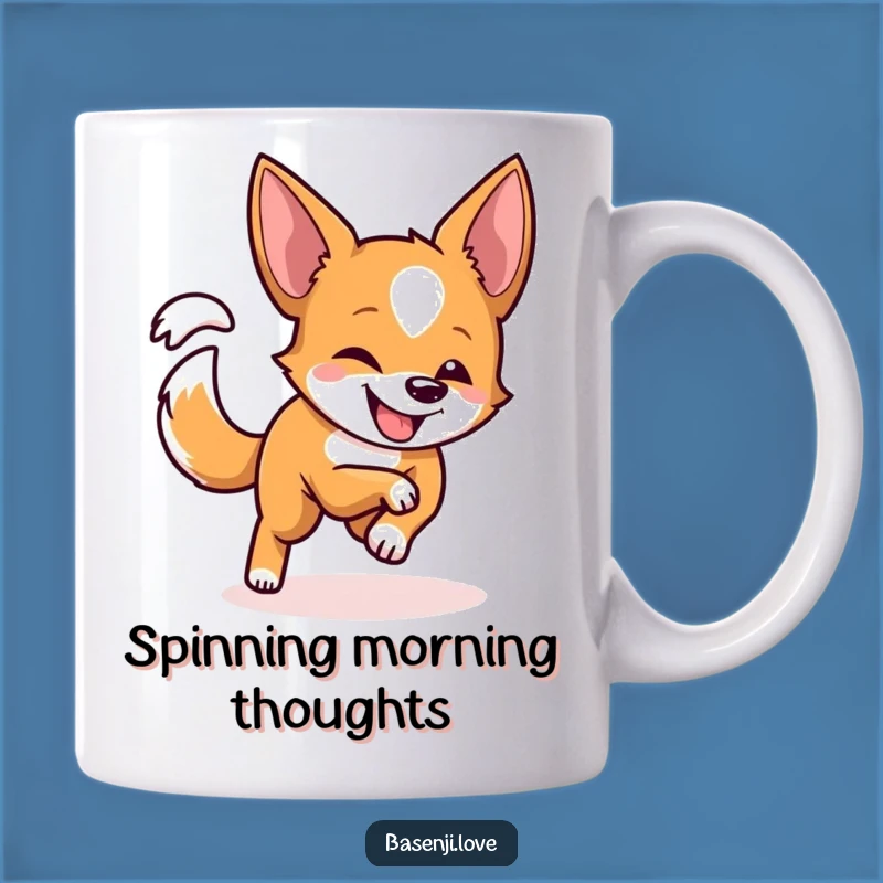 Funny Playful Basenji Mug: Go in Circles with Joy - Perfect Gift!