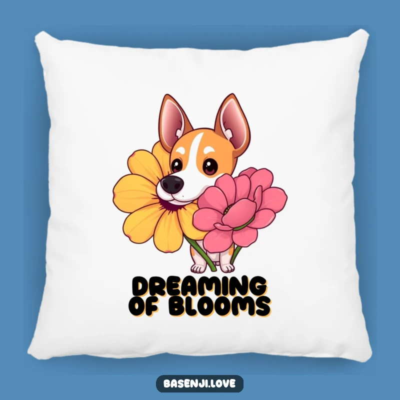 Funny Curious Basenji Pillow: Cuddle with Wonder and Discovery!