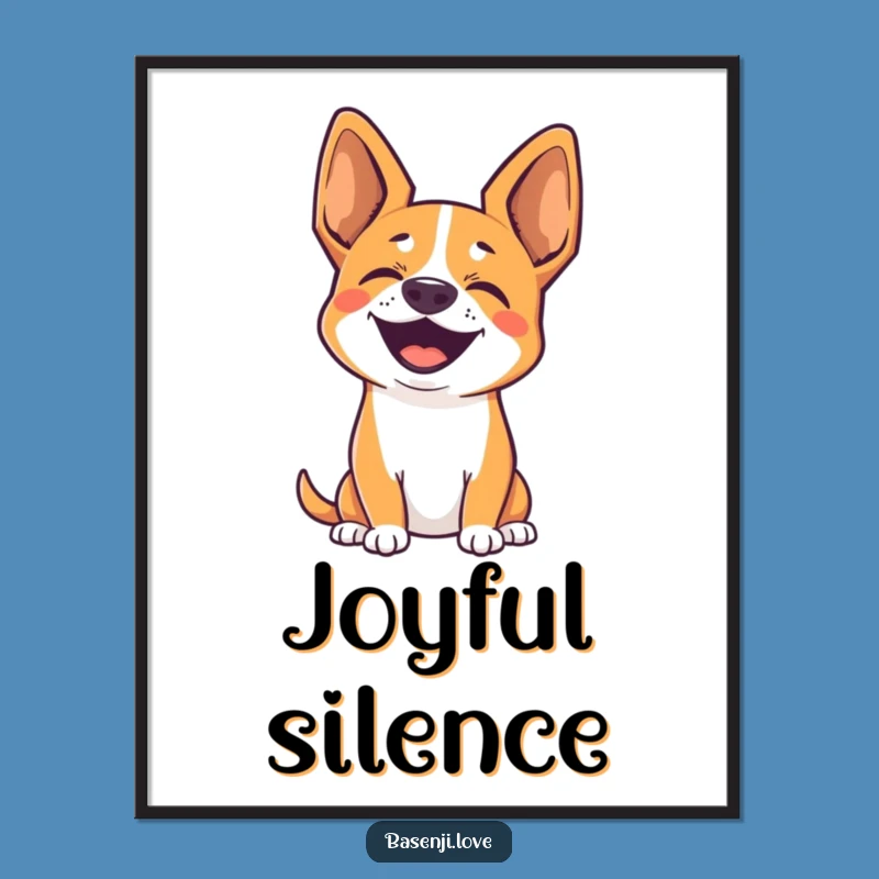 Funny Basenji Joy Digital Art: Instant Canine Happiness for Your Walls!
