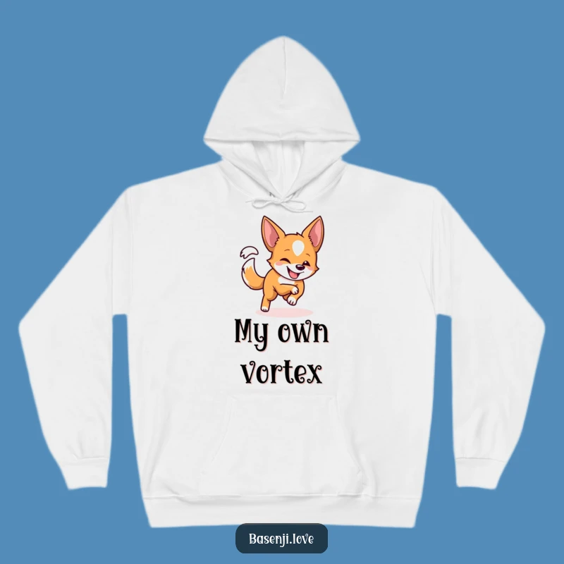 Cozy Funny Spinning Basenji Hoodie: Stay Warm and Playful!