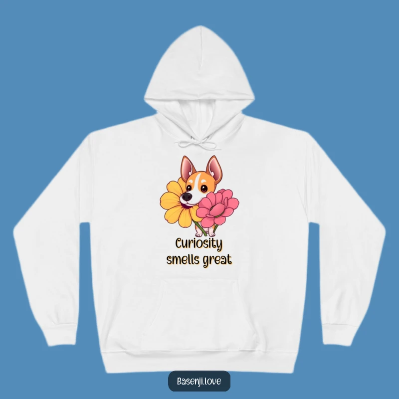 Cozy Funny Curious Basenji Hoodie: Snuggle Up with Nature's Wonders!