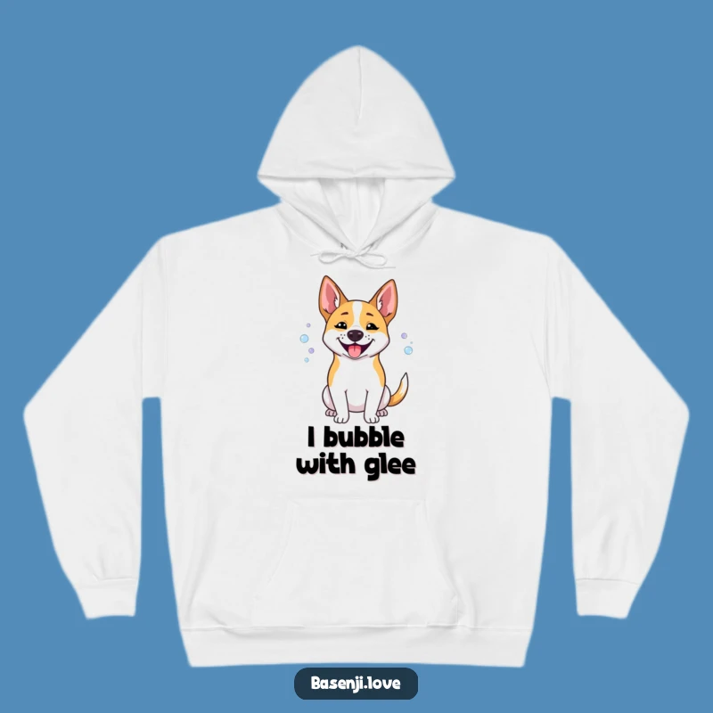 Funny Bubbles Basenji Hoodie: Cozy Comfort with a Hilarious Dog Design